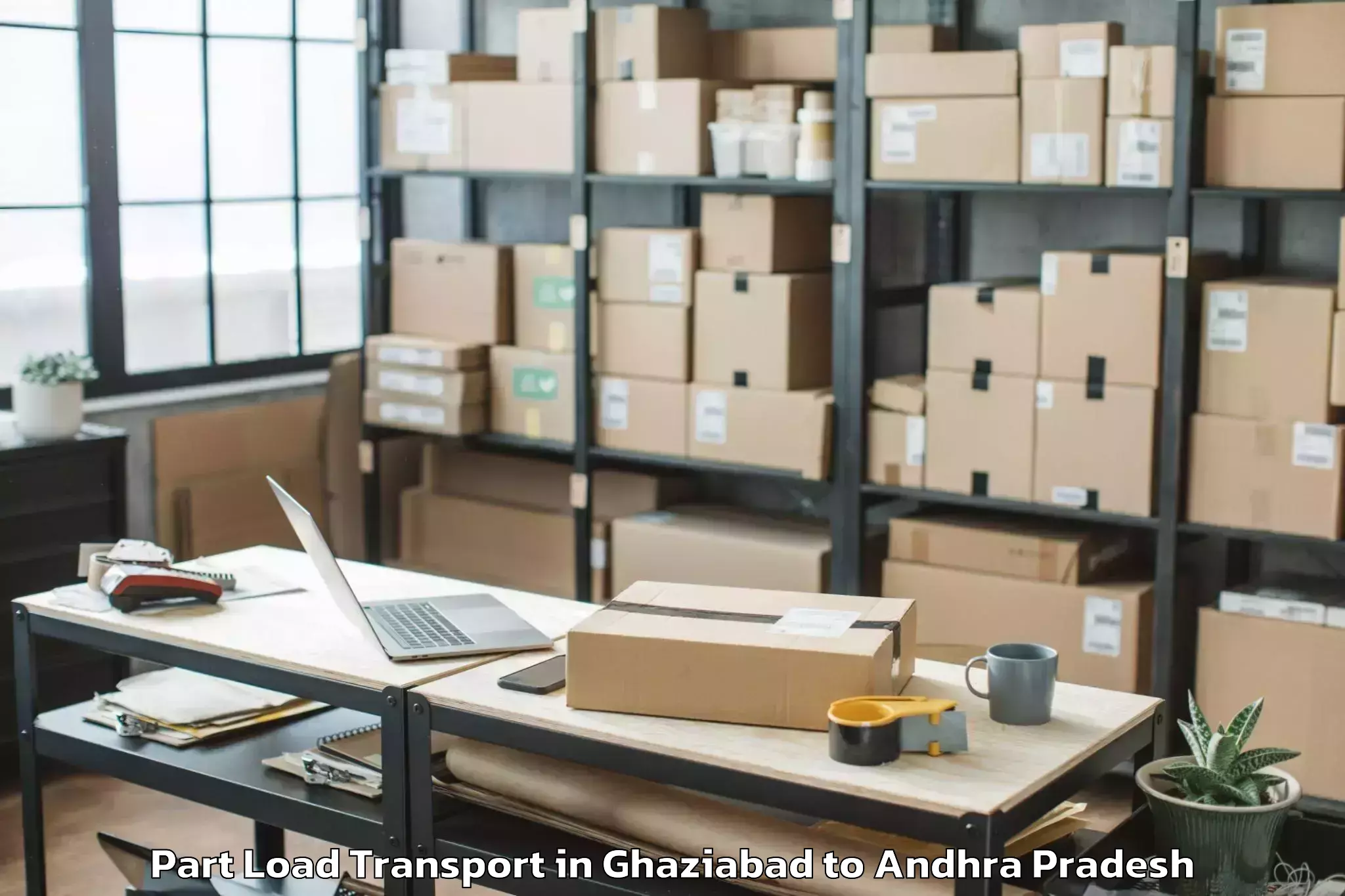 Reliable Ghaziabad to Nadendla Part Load Transport